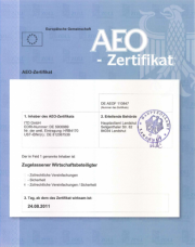 AEO Zertifikat