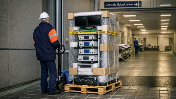 Prepare integrated medical cart systems for safe packaging and delivery from iTD