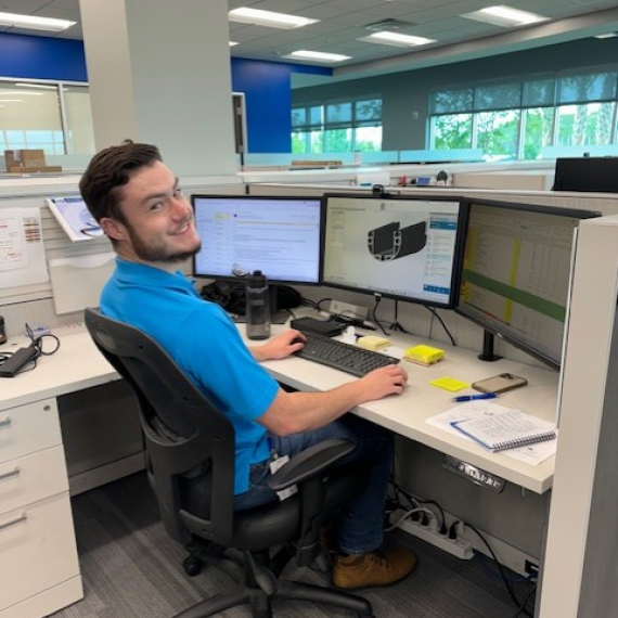 A worker at the office in odessa