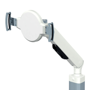 Variable height support arm with tablet holder