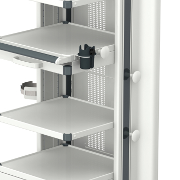 Two cable clips for ventilation medical cart from iTD
